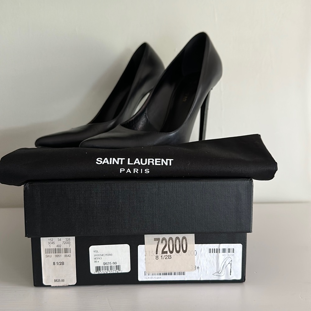 St. Laurent black heels 8.5